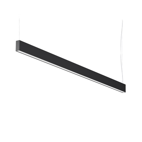 Panzeri+Giano 200 LED 72W 6055lm 3000K CRI>90 UGR<19 mikroprismaatiline hajuti, üles/alla valgusega rippvalgusti, must